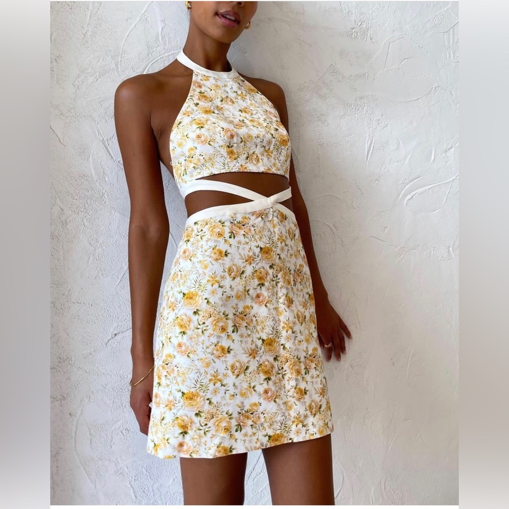 Significant Other Ari Cutout Rosalie Floral Mini Dress